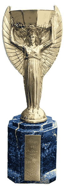 First Jules Rimet trophy awarded to the winner of the FIFA World Cup