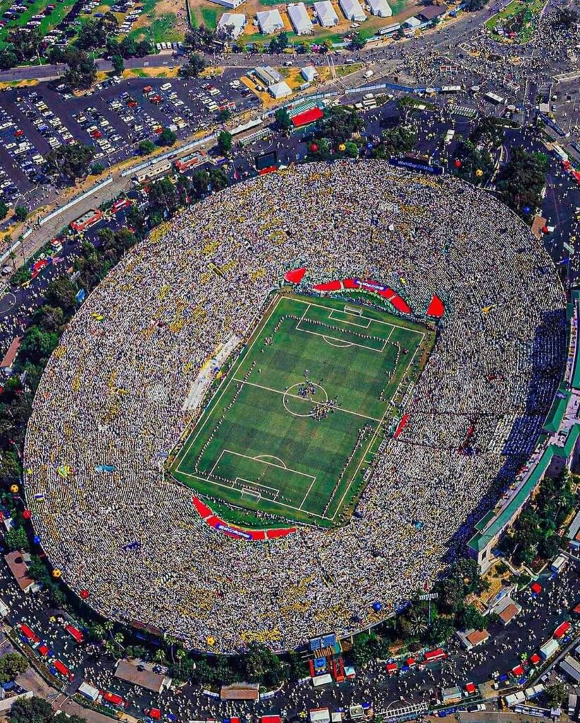 A photo of the Rose Bowl during the 1994 World Cup Final.